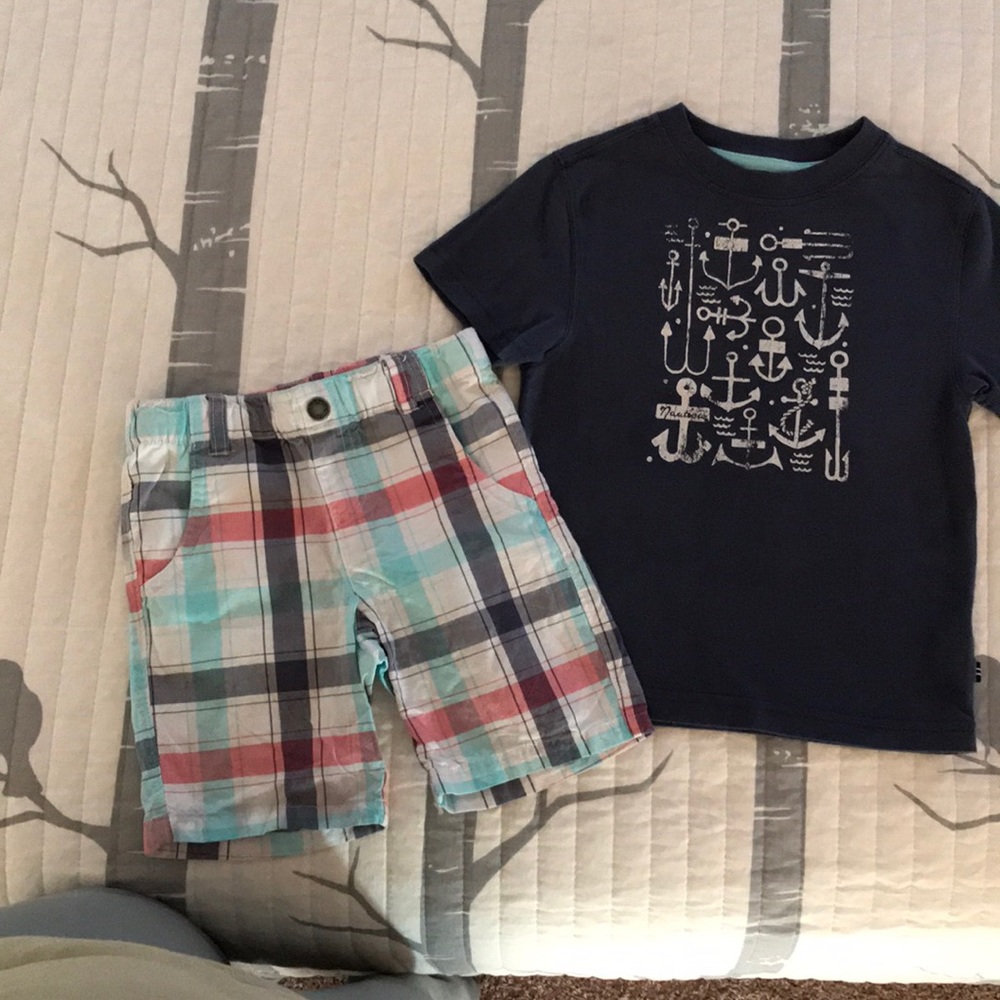 Toddler boy Nautical short set